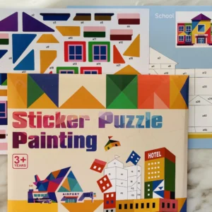 3D Geometric Shape Sticker Puzzle Painting Book