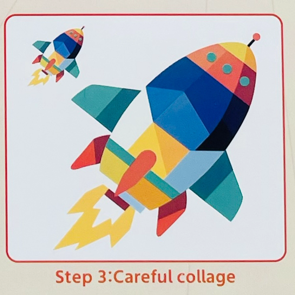 3D Geometric Shape Sticker Puzzle Painting Book - Image 4