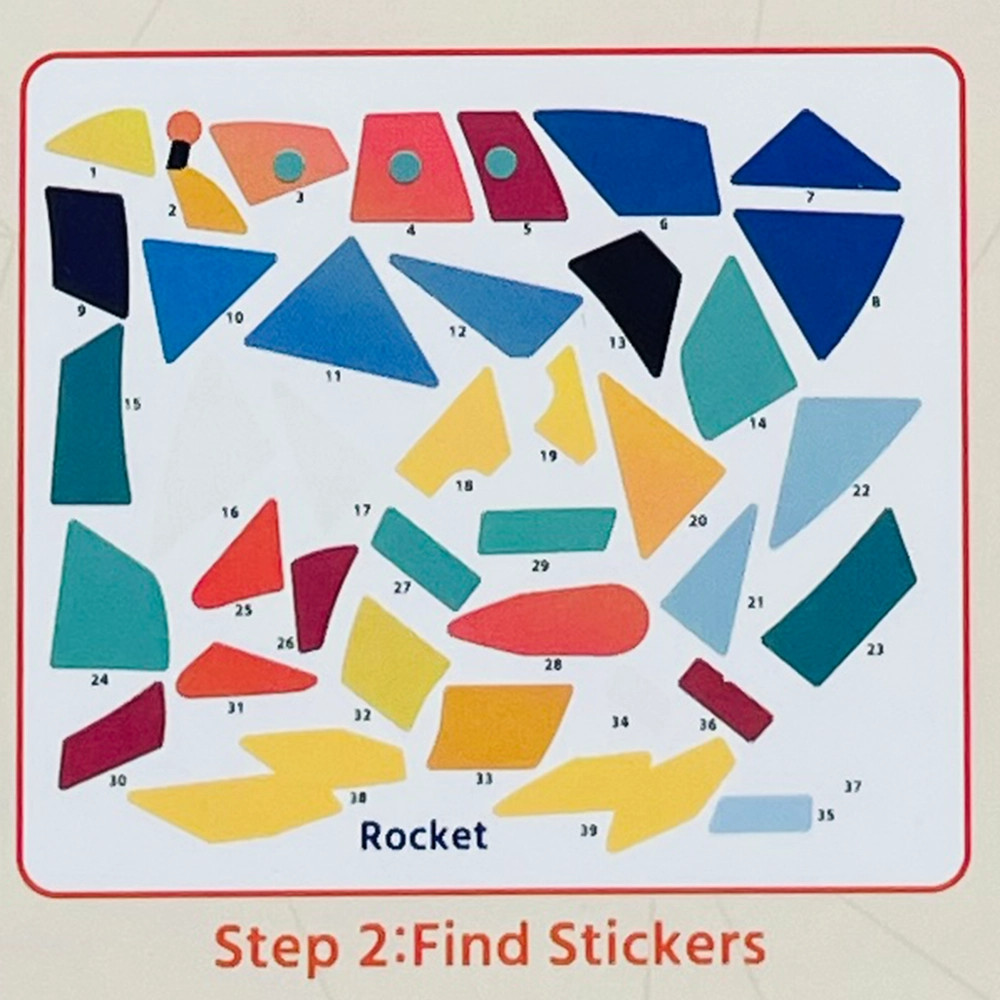 3D Geometric Shape Sticker Puzzle Painting Book - Image 3