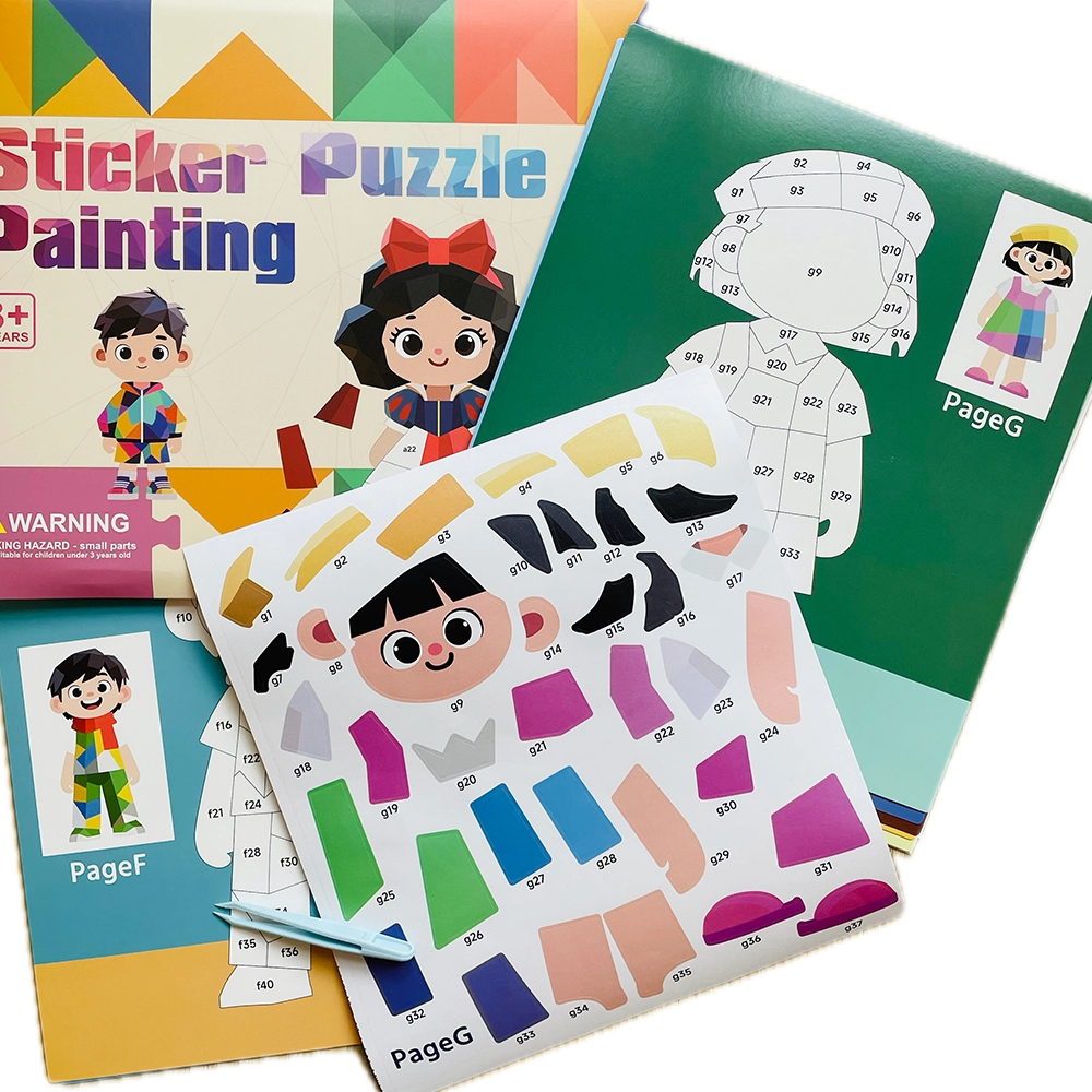 3D Geometric Shape Sticker Puzzle Painting Book - Image 2